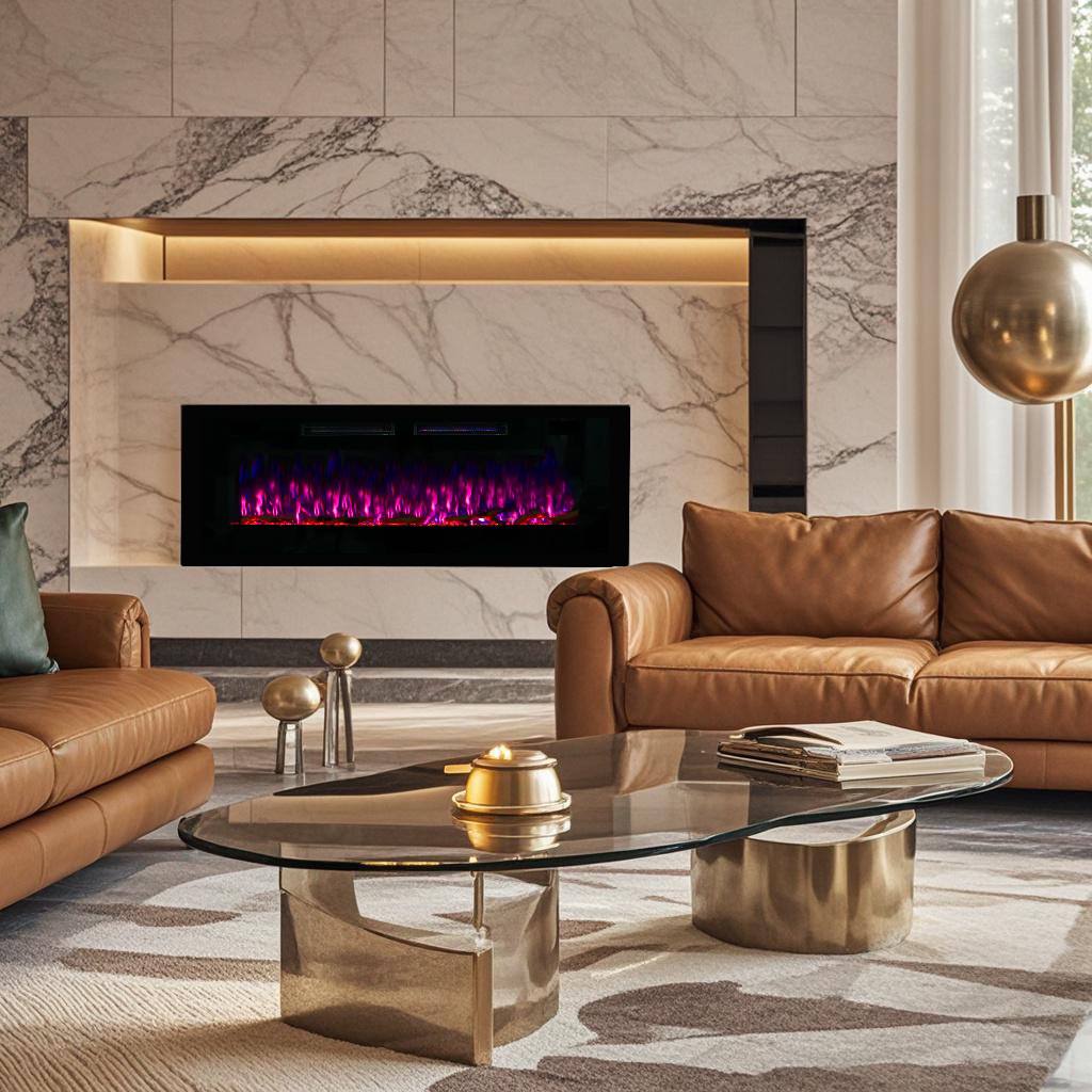 Mystflame Crystal 42 WiFi Chimenea Eléctrica de Pared (AnxAlxPr) 1068x460x81 mm