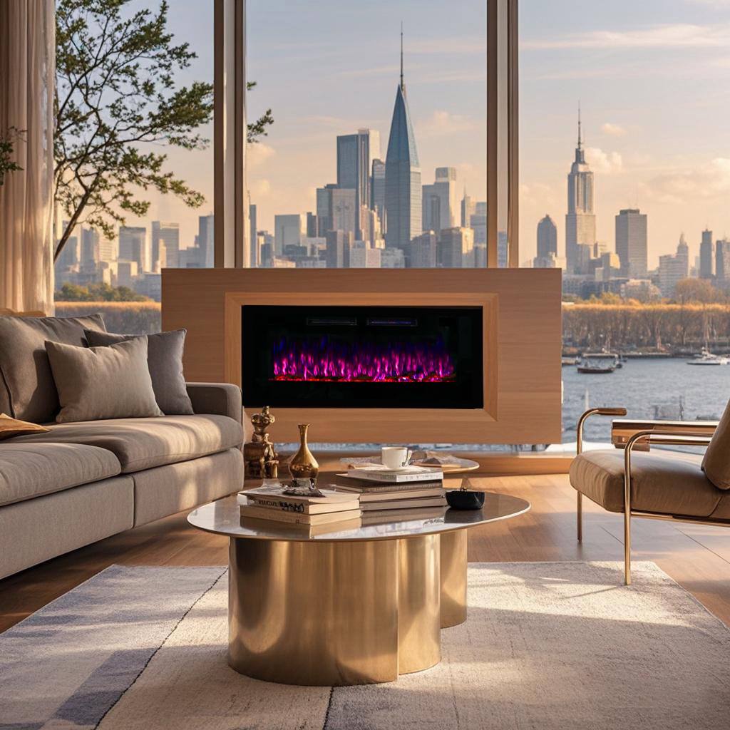Mystflame Crystal 60 WiFi Chimenea Eléctrica de Pared (AnxAlxPr) 1524x460x81 mm