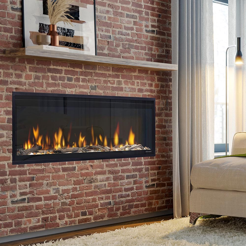 Chimenea eléctrica empotrada con décor de troncos Dimplex Ignite Evolve 50