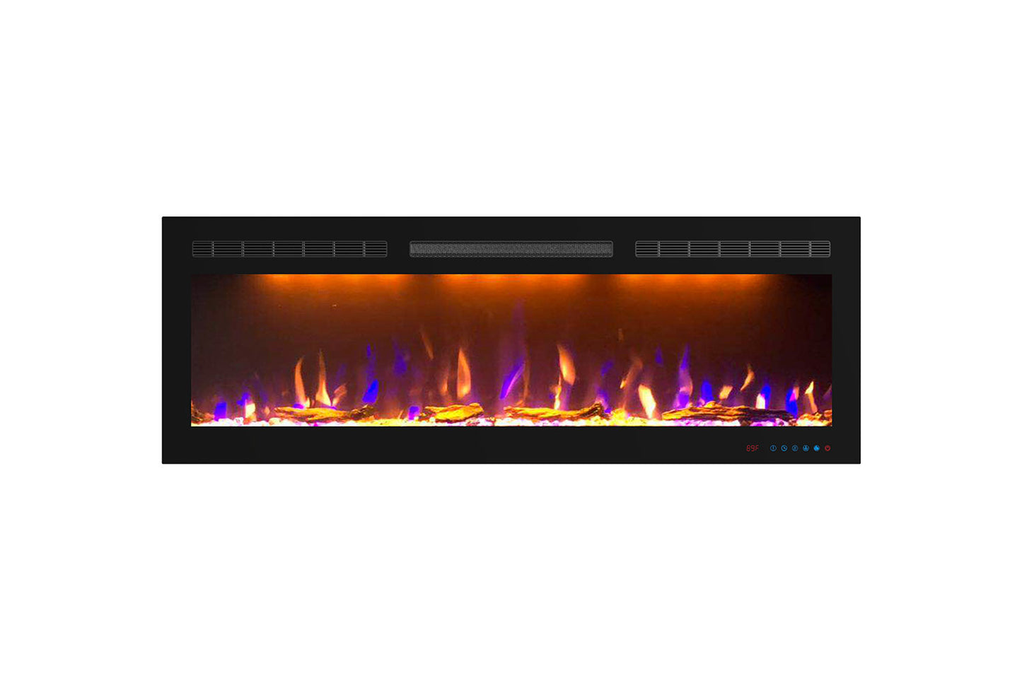 Mystflame Crystal 50 Wi-Fi, chimenea eléctrica montada en la pared.