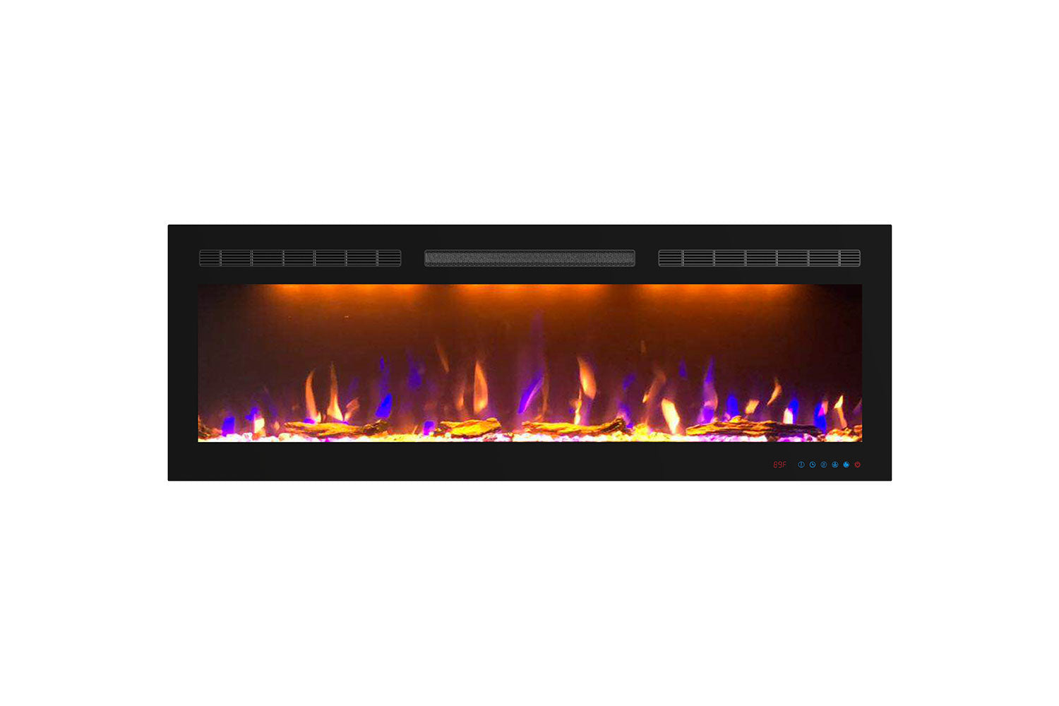 Mystflame Crystal 50 Wi-Fi, chimenea eléctrica montada en la pared.