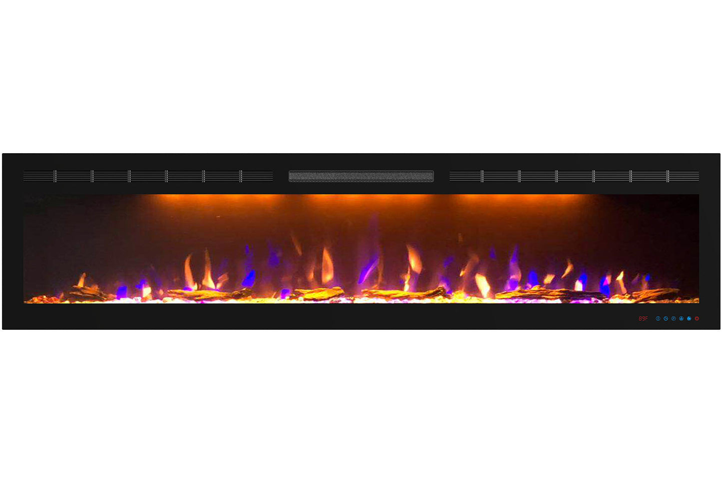 Chimenea eléctrica alargada Mystflame Crystal 72 Wi-Fi.
