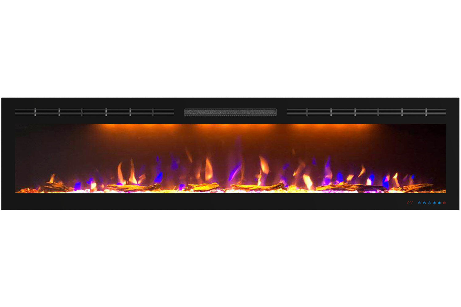 Chimenea eléctrica alargada Mystflame Crystal 72 Wi-Fi.