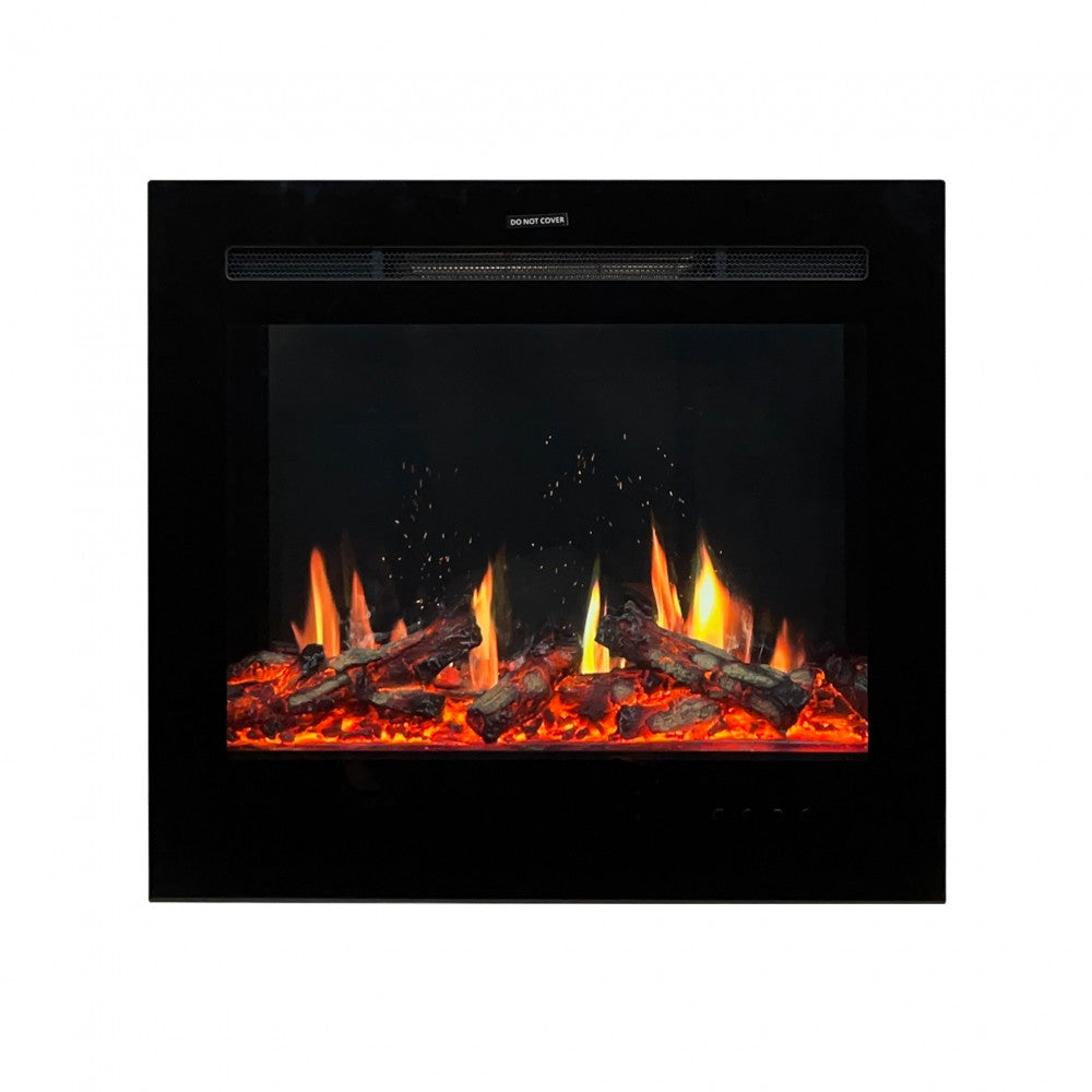 Mystflame V-Art 25 chimenea eléctrica de estilo clásico con leña, sonido y calefacción