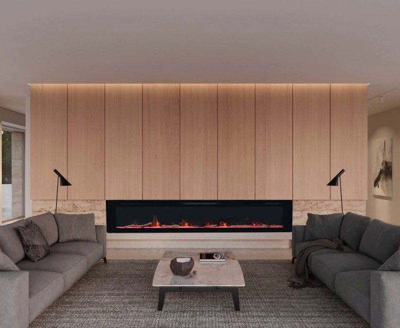 Chimeneas eléctricas empotrables Mystflame Weka con una profundidad mínima de 11 centímetros