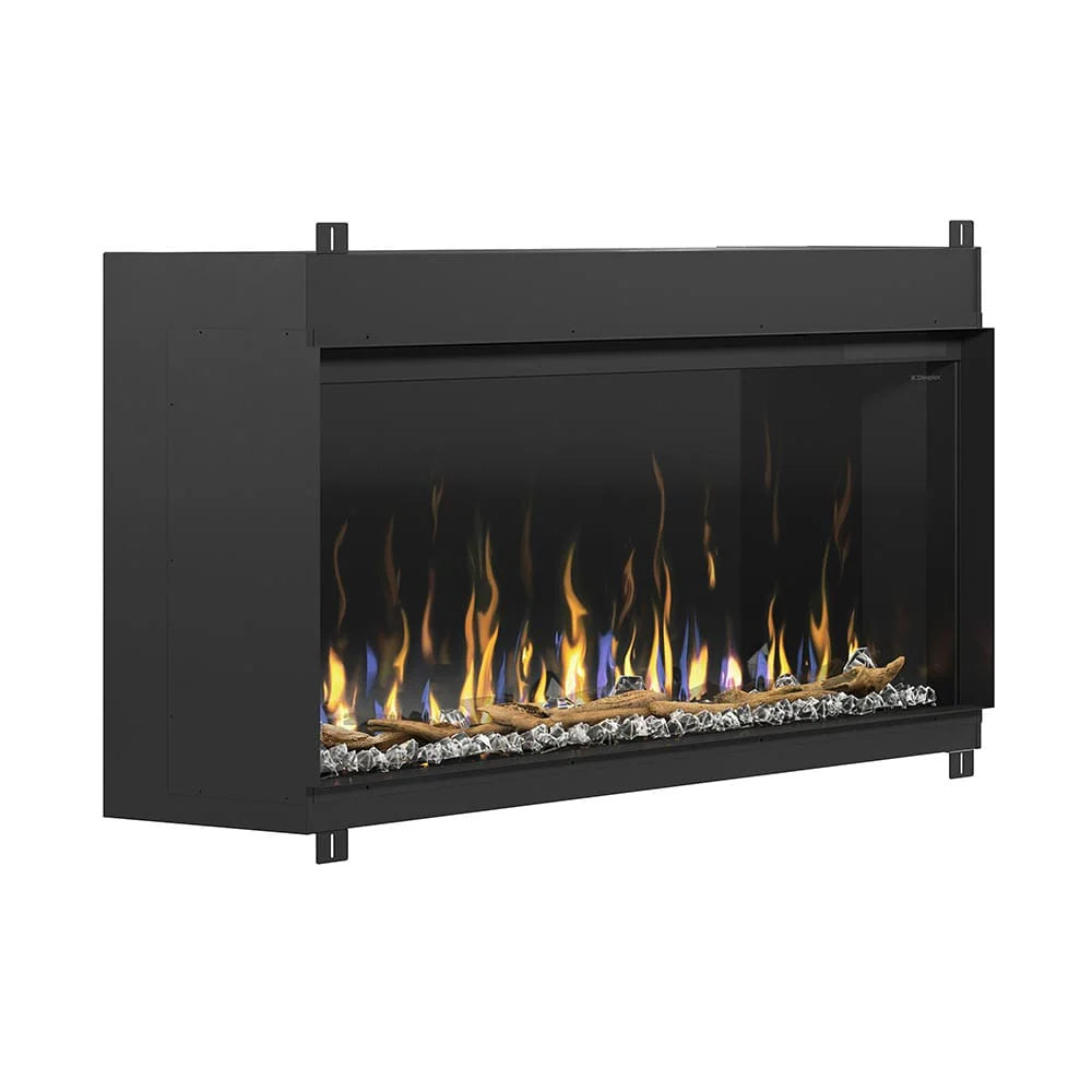Chimenea eléctrica Dimplex Ignite Bold 60 con paneles laterales cerrados.