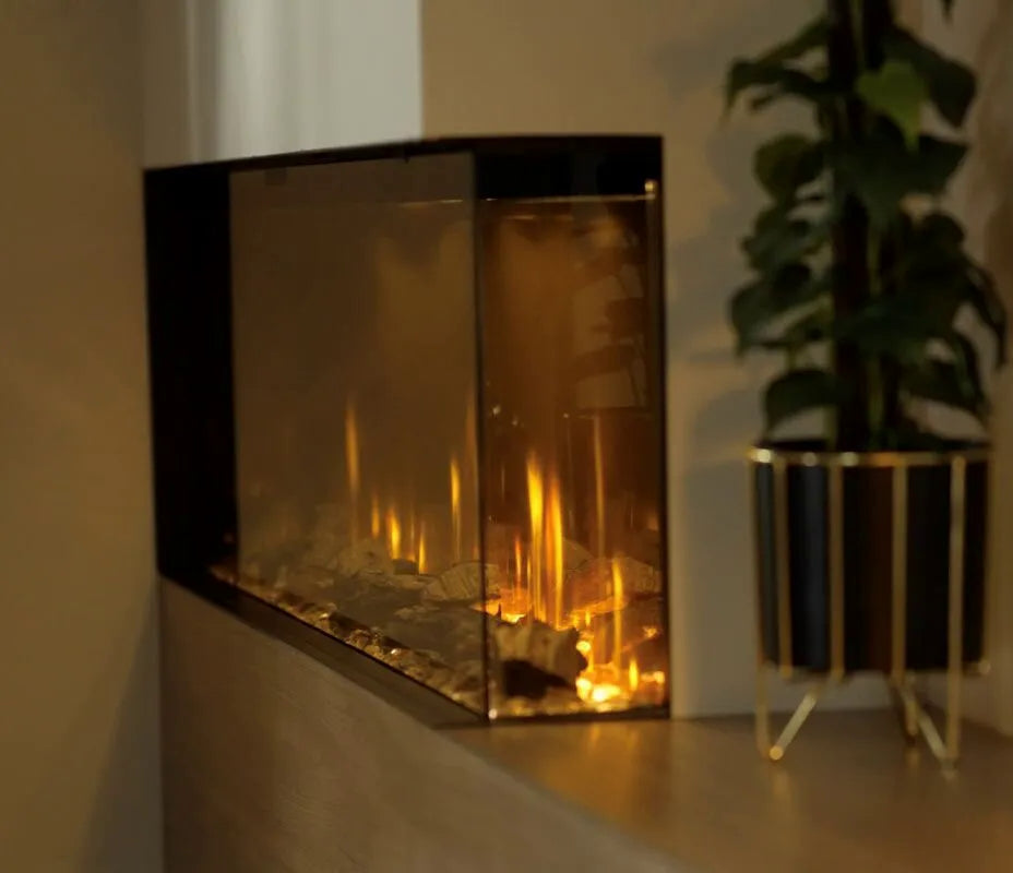 Chimenea eléctrica Dimplex Ignite Bold 74 – instalación en esquina
