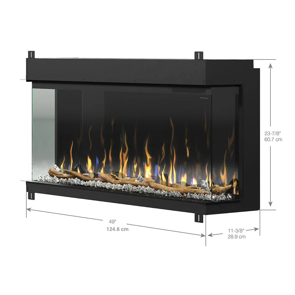 Dimensiones de la chimenea eléctrica Dimplex Ignite Bold 50.