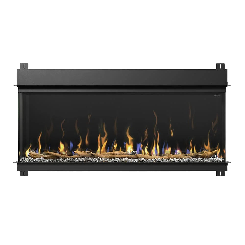 Chimenea eléctrica Dimplex Ignite Bold 50 con vista de tres lados.
