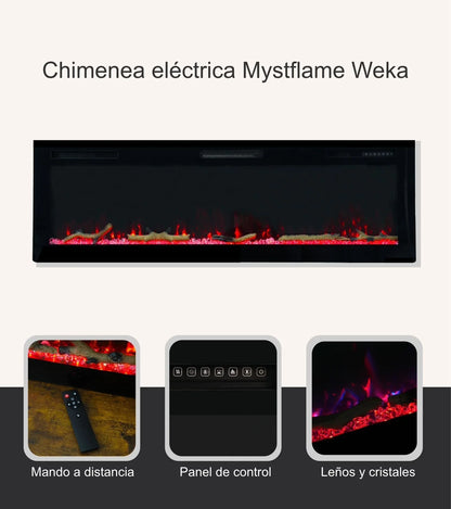 Características de las chimeneas eléctricas Weka Fireplace WiFi