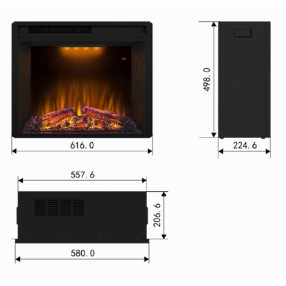 Mystflame GoodFire LED EF23 Chimenea Eléctrica Decorativa (Al×An×Pr) 616×500×225 mm
