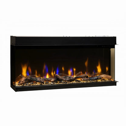 Chimenea eléctrica de tres lados de 1,2 metros de ancho.