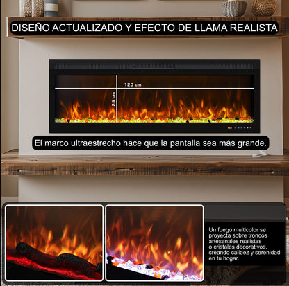 Características de la chimenea eléctrica Mystflame 3D Perla 50.