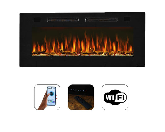 Mystflame Crystal 42 WiFi Chimenea Eléctrica de Pared (AnxAlxPr) 1068x460x81 mm