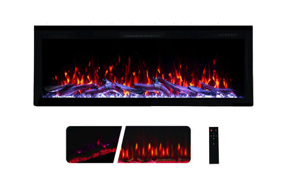 Weka Fireplace E50 Chimenea Eléctrica de Pared (AnxAlxPr) 1270x460x113 mm