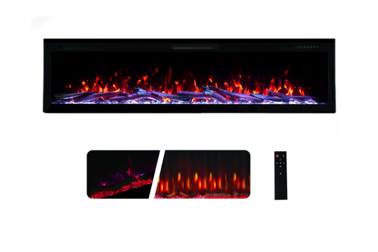 Weka Fireplace E68 Chimenea Eléctrica de Pared (AnxAlxPr) 1728x460x113 mm
