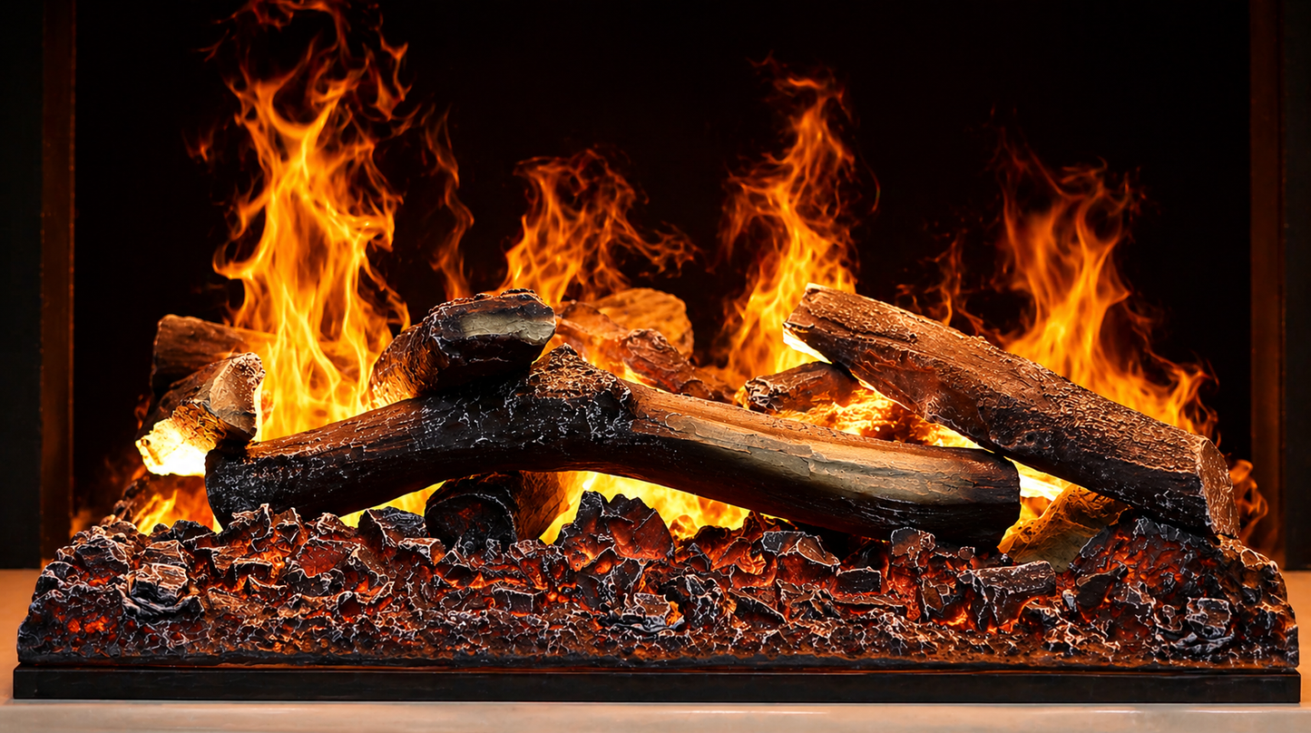 Cassette 500 Logset — decorative log set for the Dimplex Cassette 500 electric fireplace.