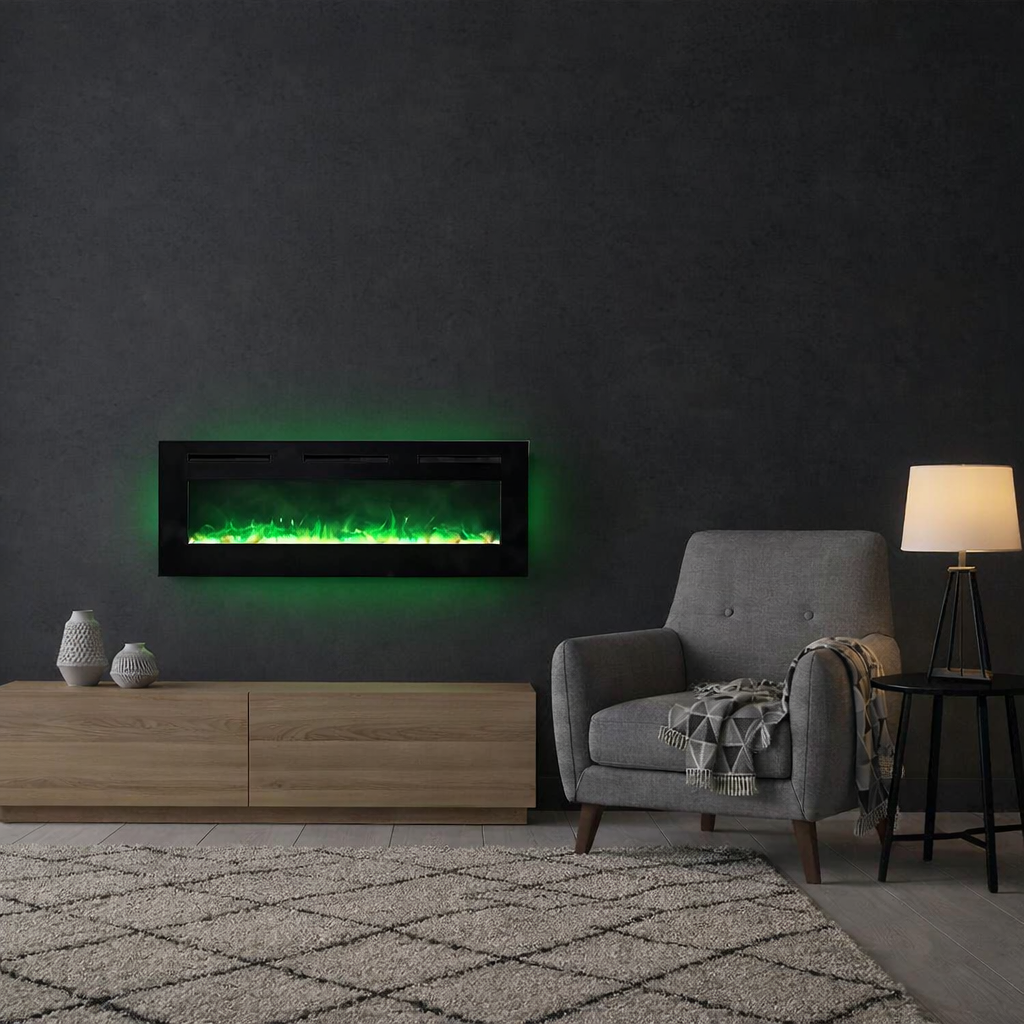 Chimenea eléctrica barata Mystflame Crystal 42 New WiFi en el interior