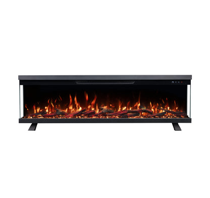 Mystflame Panorama 3S 60 WiFi Chimenea Eléctrica de Tres Caras (AnxAlxPr) 1524×350×187 mm