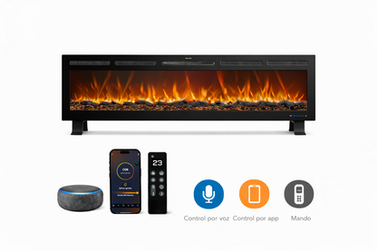 Chimenea eléctrica lineal con patas Mystflame Galaxy Pro 60 NEW WiFi