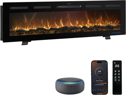 Chimenea eléctrica de suelo con patas y sonido Mystflame Galaxy Pro 60 NEW WiFi