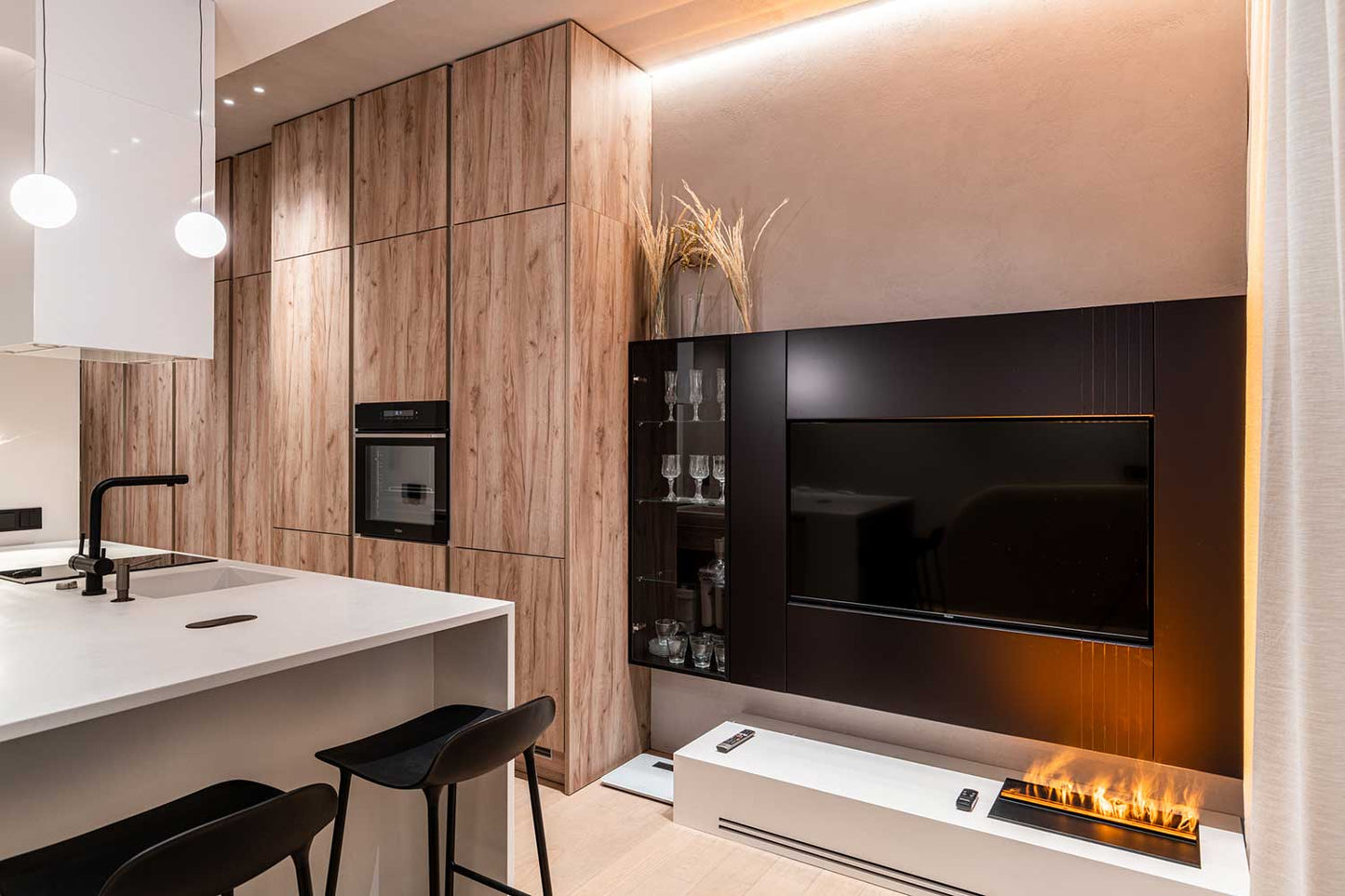 Dimplex Cassette 500 PRO RGB Multi Opti-Myst water vapor fireplace with water supply connection
