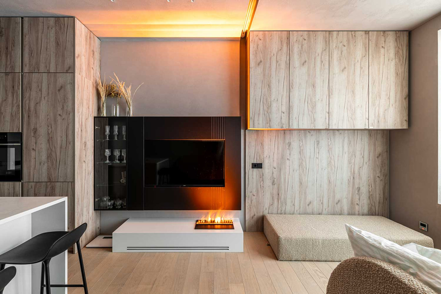 Dimplex Cassette 500 PRO RGB Multi Opti-Myst water vapor fireplace with water supply connection