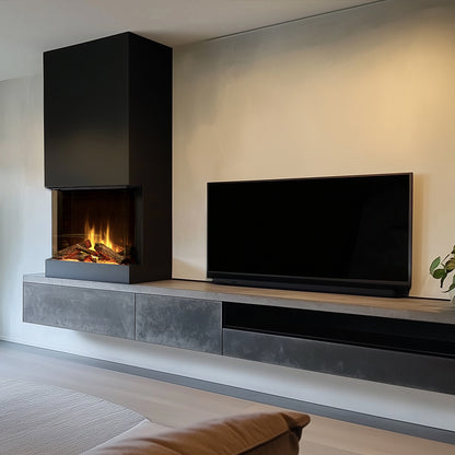 Chimenea eléctrica Dimplex Aspire 30 junto al televisor