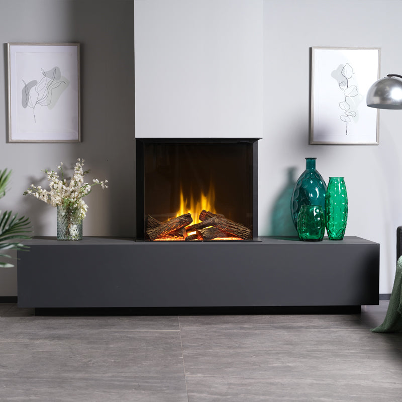 Chimenea eléctrica Dimplex Aspire 30 de tres caras en un interior