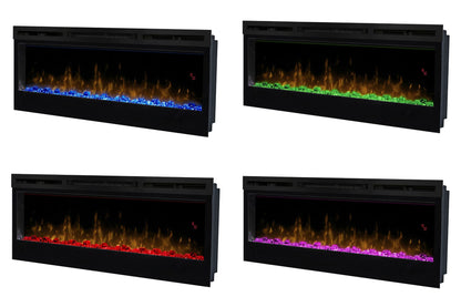 Chimenea eléctrica Dimplex Optiflame Prism 50 con iluminación multicolor de cristales decorativos