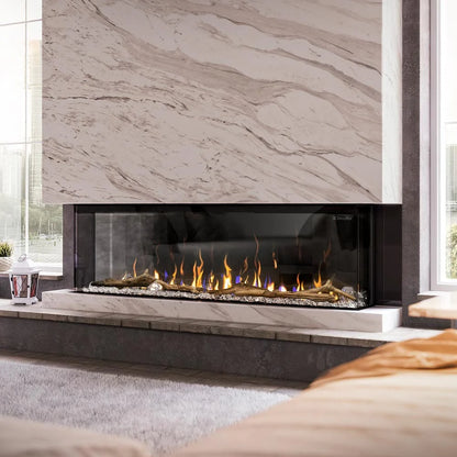 Chimenea eléctrica panorámica de tres caras Dimplex Ignite Bold 74