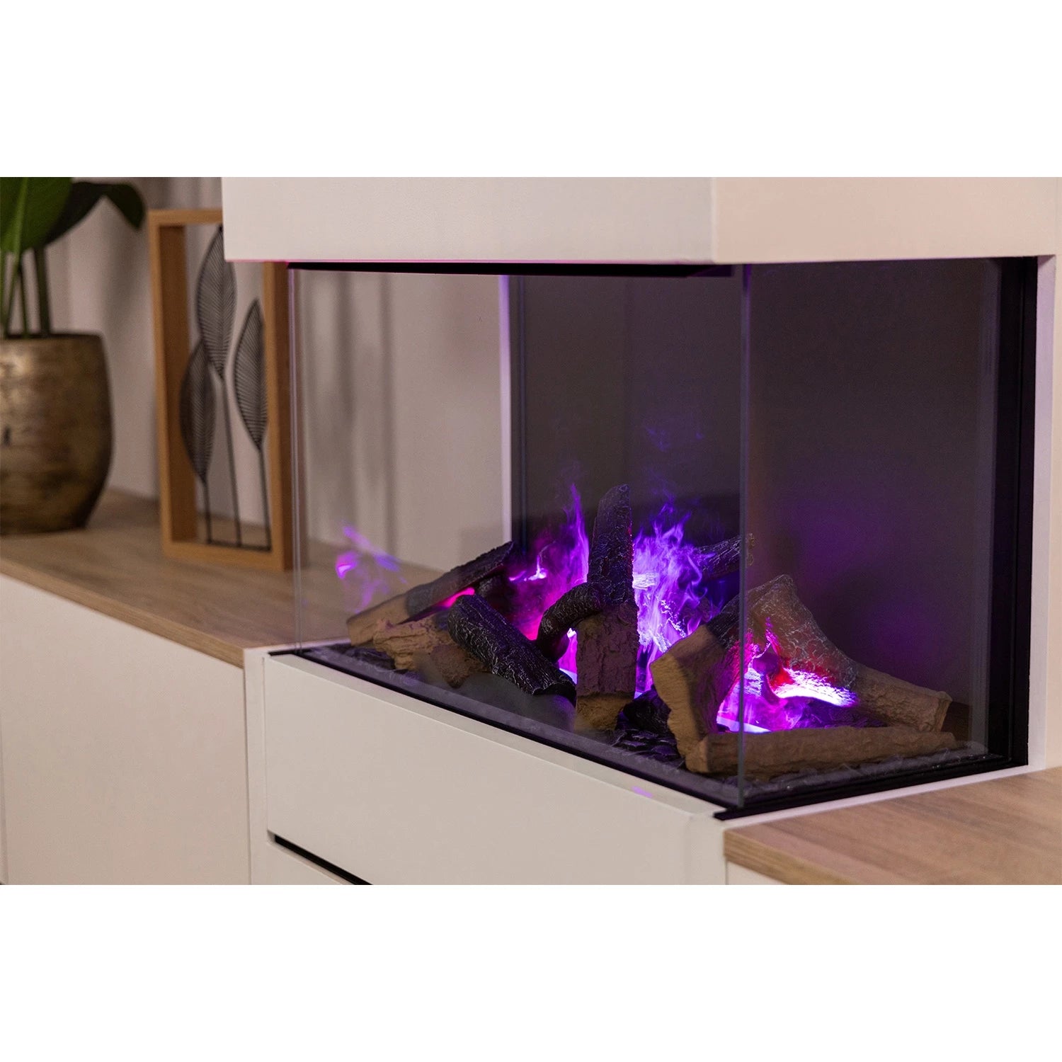 Chimenea eléctrica de vapor Dimplex 3 Step Multi Optimyst con efecto de llama e iluminación RGB