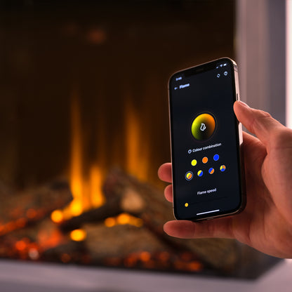 Control de la chimenea eléctrica Dimplex Aspire 30 desde el smartphone.
