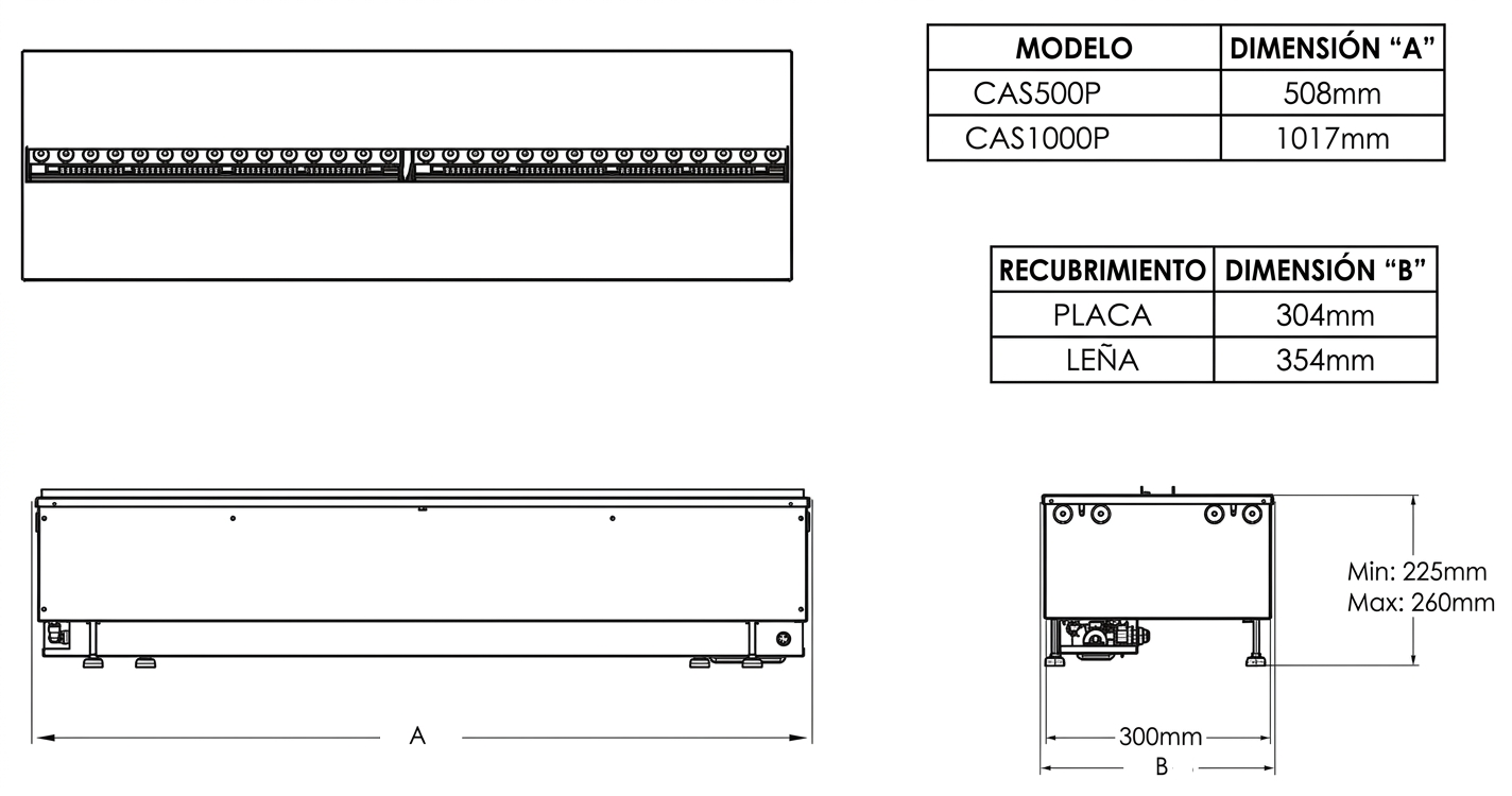 Dimplex Cassette 500 PRO RGB Multi Opti-Myst water vapor fireplace with water supply connection