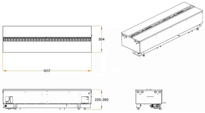 Dimplex Cassette 1000 PRO RGB Multi Opti-Myst water vapor electric fireplace with connection to the water supply