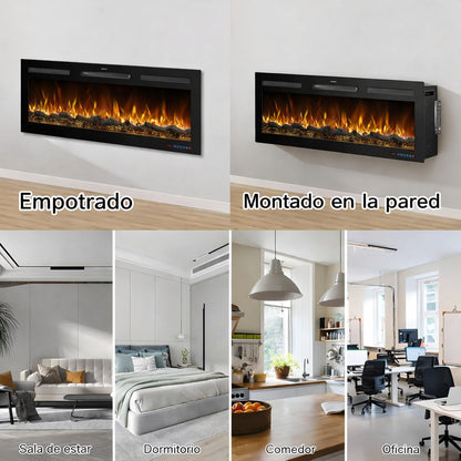 Opciones de instalación de la chimenea eléctrica Mystflame Galaxy Pro 60 NEW WiFi