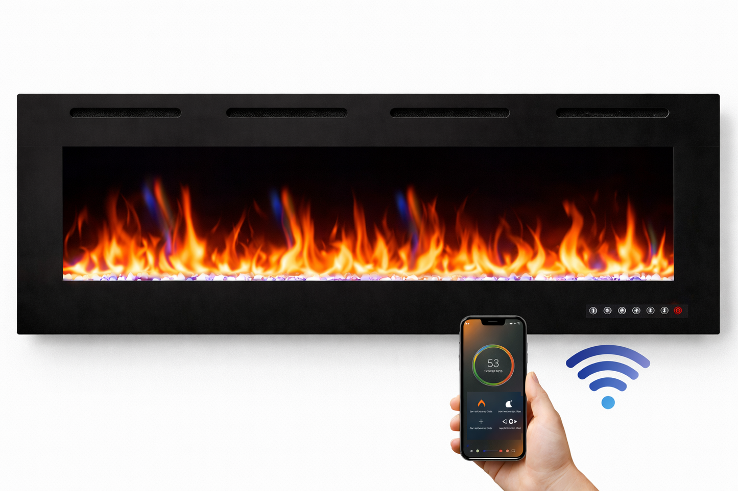 Chimenea eléctrica barata Mystflame Crystal 50 New WiFi