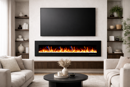 Chimenea eléctrica Mystflame Crystal 72 New WiFi en el interior – modelo EF72BR