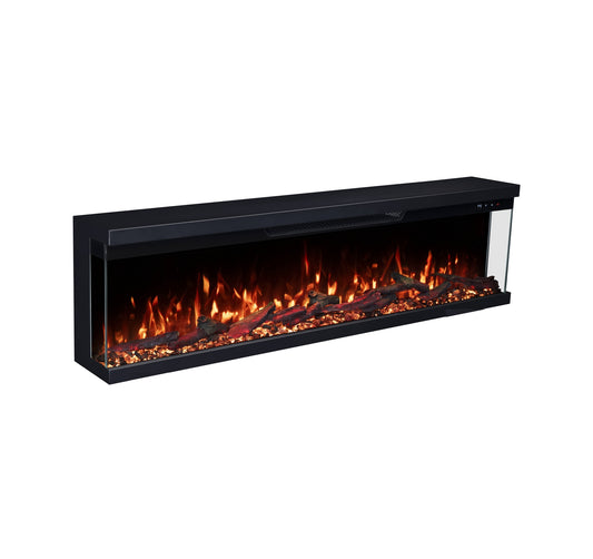 Mystflame Panorama 3S 50 WiFi Chimenea Eléctrica de Tres Caras (AnxAlxPr) 1270×350×187 mm