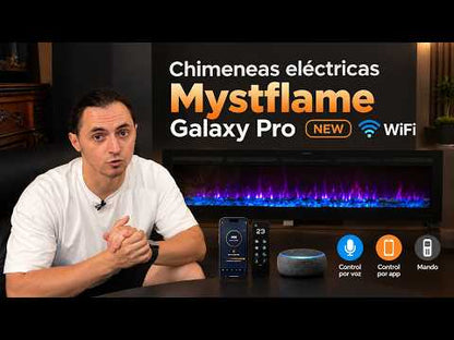 Mystflame Galaxy 50 Pro NEW WiFi Chimenea Eléctrica Con Sonido (AnxAlxPr) 1270×450×140 mm