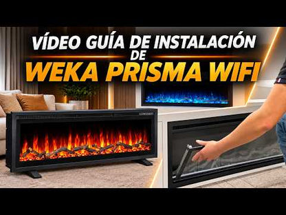 Weka Prisma 50 WiFi Chimenea Eléctrica Lineal (AnxAlxPr) 1262×350×118 mm