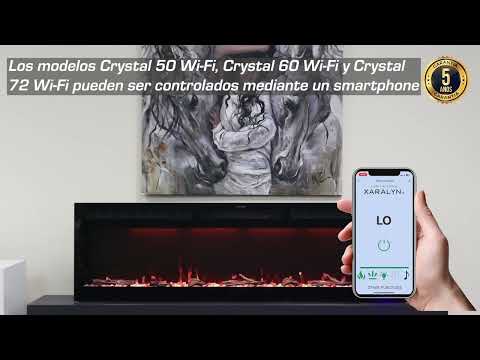 Reseña en video de la chimenea eléctrica Mystflame Crystal. Una chimenea eléctrica decorativa con calefacción, leños y sonido.