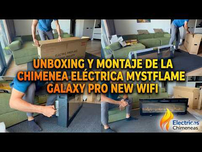 Mystflame Galaxy 50 Pro NEW WiFi Electric Fireplace with Sound (W×H×D) 1270×450×140 mm